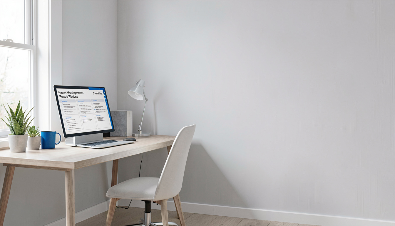 Home Office Ergonomics Checklist for Remote Workers, in a quiet corner of the room