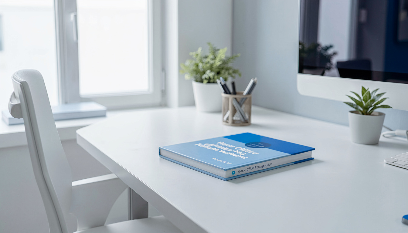 Home Office Setup Guide for New Remote Workers, close detail, soft focus background