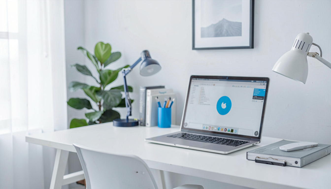 How to Improve Posture While Working from Home, close detail, soft focus background