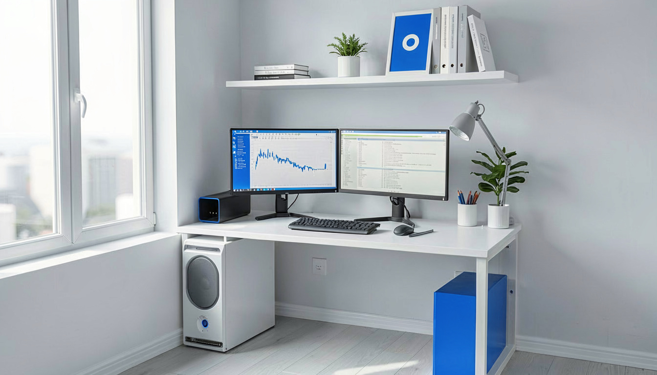 How to Set Up Dual Monitors for Home Office, in a quiet corner of the room