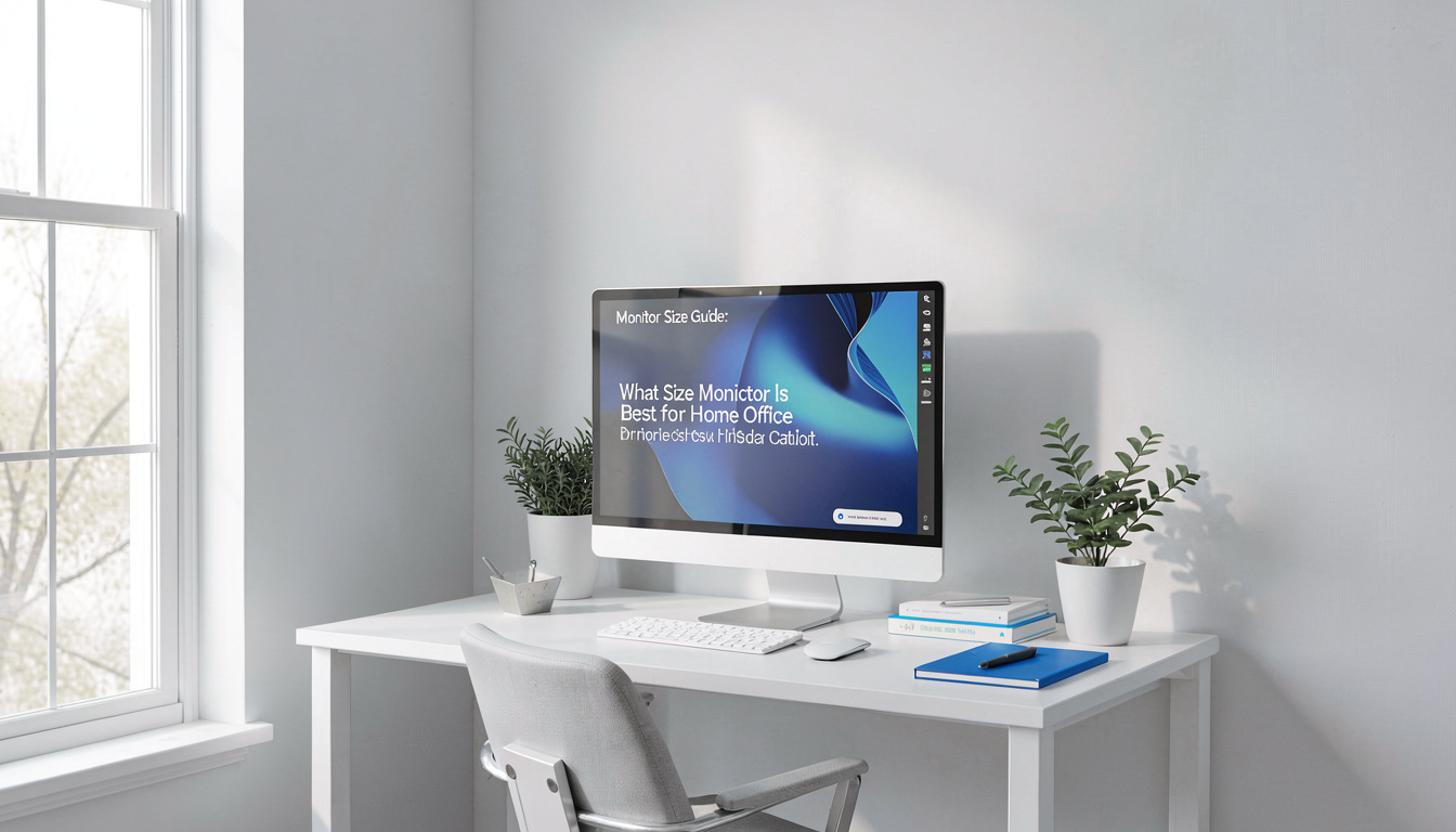 Monitor Size Guide: What Size Monitor Is Best for Home Office, in a quiet corner of the room
