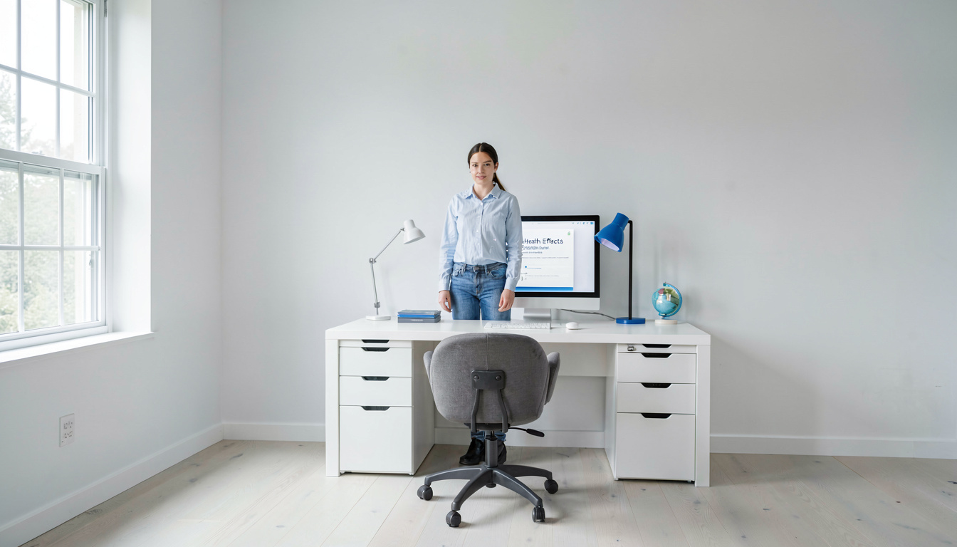 Sitting vs Standing at a Desk: Health Effects Explained, in a quiet corner of the room