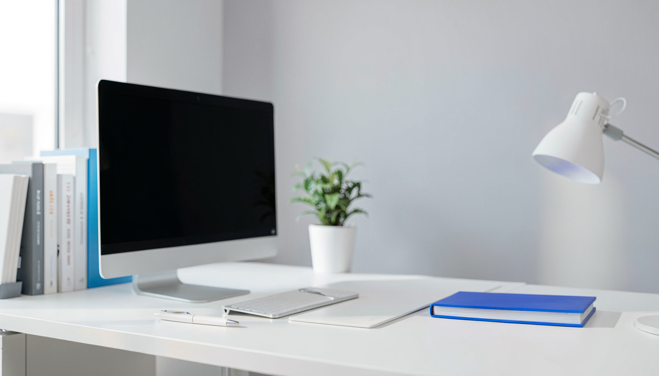 How to Set Up Studio Lighting for Home Office Video Calls, close detail, soft focus background