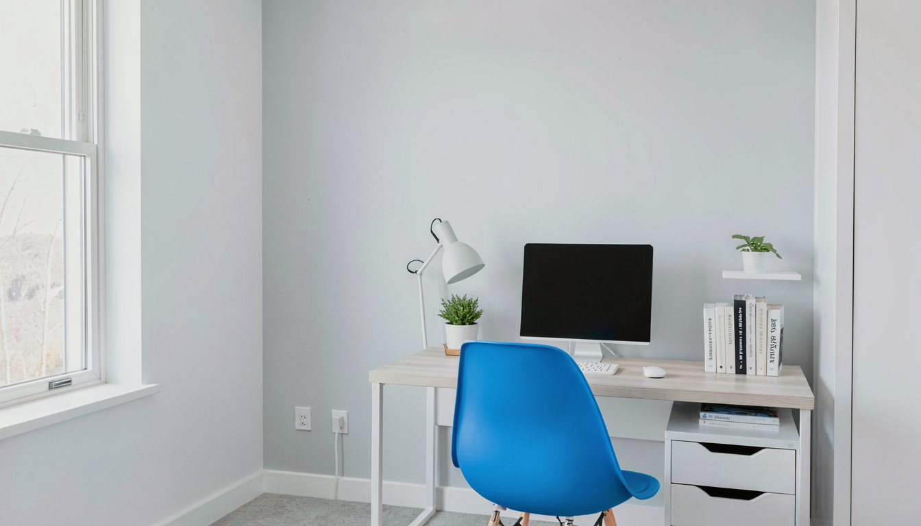 Best Practices for Video Call Backgrounds in a Home Office, in a quiet corner of the room